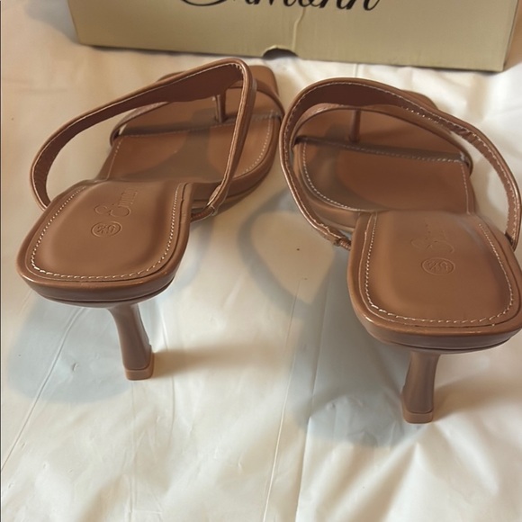 Tan Strappy Heeled Sandals - Picture 4 of 7